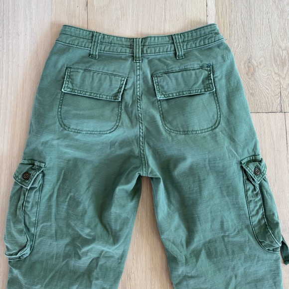 Pilcro Anthropologie Green Cargo Pants Jeans Size 25 Petite - Picture 3 of 5